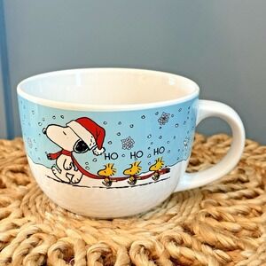Peanuts Snoopy and‎ Woodstock Holiday Ceramic Soup Mug | 24 Ounces Christmas